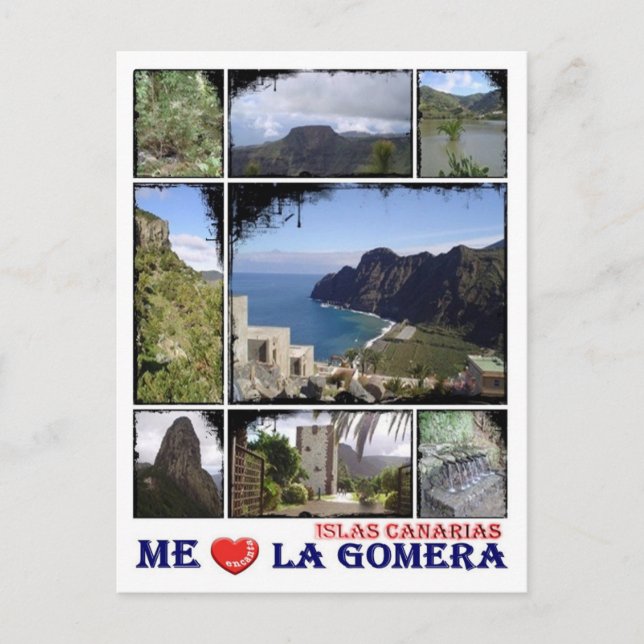 Cartão Postal Espanha - Ilhas Canárias - La Gomera - I Love - (Frente)