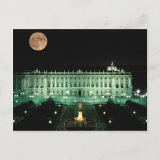 Cartão Postal Espanha, Madrid, Palácio Real e Plaza de