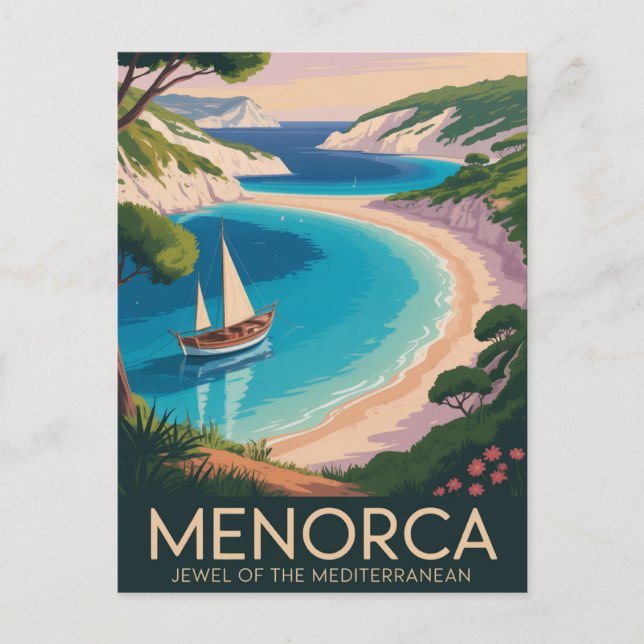 Cartão Postal Espanha Menorca (Frente)