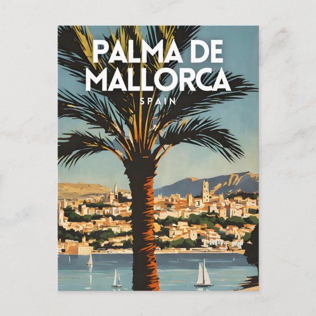 Cartão Postal Espanha Nostálgica Palma De Maiorca - Viagem (Frente)
