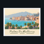 Cartão Postal Espanha Palma de Maiorca Viagem<br><div class="desc">Traga para casa o charme de Palma de Maiorca com este pastel macio colore a estética design, capturando a essência mediterrânica da ilha. Com miras icônicas como a majestosa Catedral dos Papais noeis Maria de Palma (La Seu) e o litoral cênico, esta peça é perfeita para amantes das ilhas espanholas,...</div>