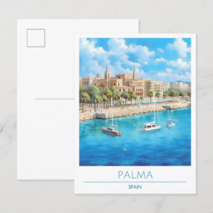 Cartão Postal Espanha Palma Viagens vintage