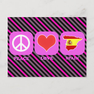 Cartão Postal Espanha Peace Love