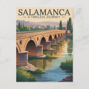Cartão Postal Espanha Roman Bridge Salamanca