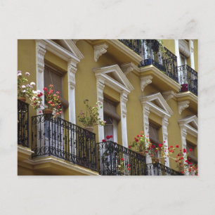 Cartão Postal Espanha, Sevilha, Andaluzia Gerânios pendem sobre
