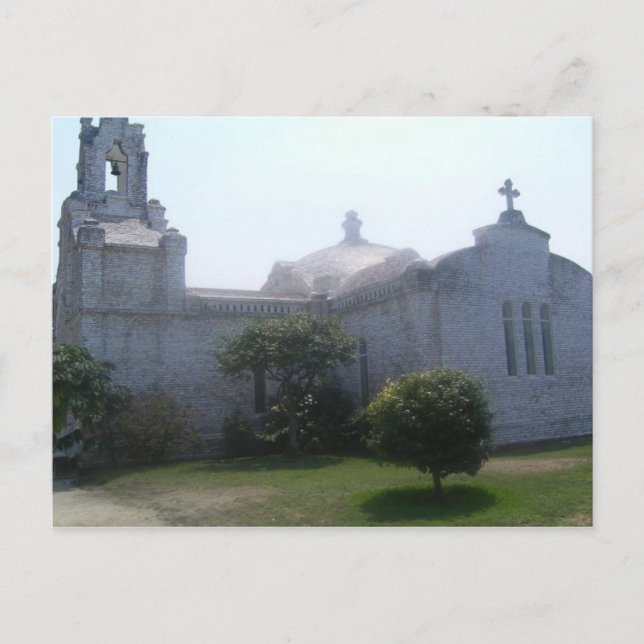 Cartão Postal Espanha Shell Chapel La Toja (Frente)