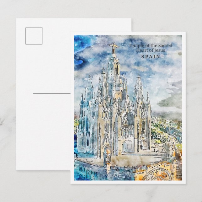 Cartão Postal Espanha viagens vintage (Frente/Verso)