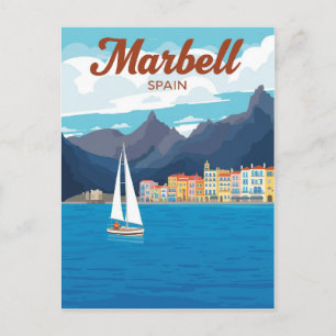 Cartão Postal Espanha Vintage Marbella