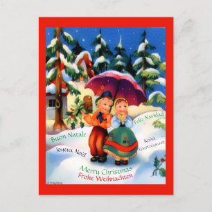 Cartão Postal Espanhol grego grego grego grego alemão Natal boni