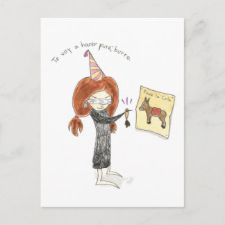 Cartão Postal ESPAÑOL Tarjeta De Cumpleaños - Burro