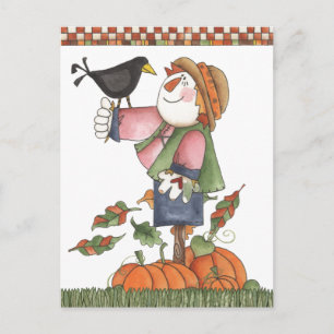 Cartão Postal Espantalho e coroa