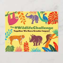 Cartão postal especial de conservação da fauna sel