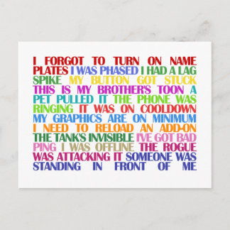 Cartão Postal Especialidades de Raid de Warcraft