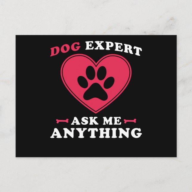 Cartão Postal Especialista em cães (Frente)