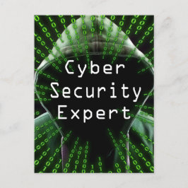 Cartão Postal Especialista em negócios do Cyber Security
