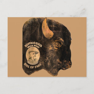 Cartão Postal Espectáculo do Oeste Selvagem de Buffalo Bill vint