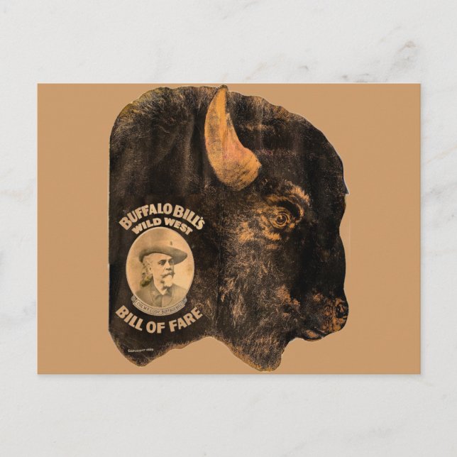 Cartão Postal Espectáculo do Oeste Selvagem de Buffalo Bill vint (Frente)