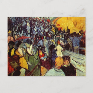 Cartão Postal Espectadores em Arena em Arles Van Gogh Belas Arte