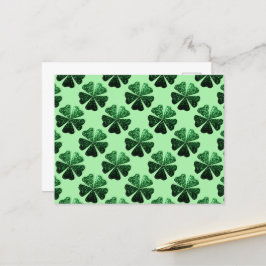 Cartão Postal Espelho brilhante Verde Escuro Espelho Shamrock
