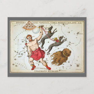 Cartão Postal Espelho de Urânia, Mapa Celeste de Astronomia Anti