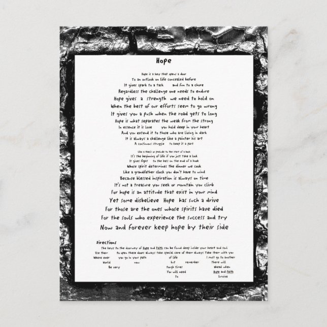 Cartão Postal Esperança (Frente)