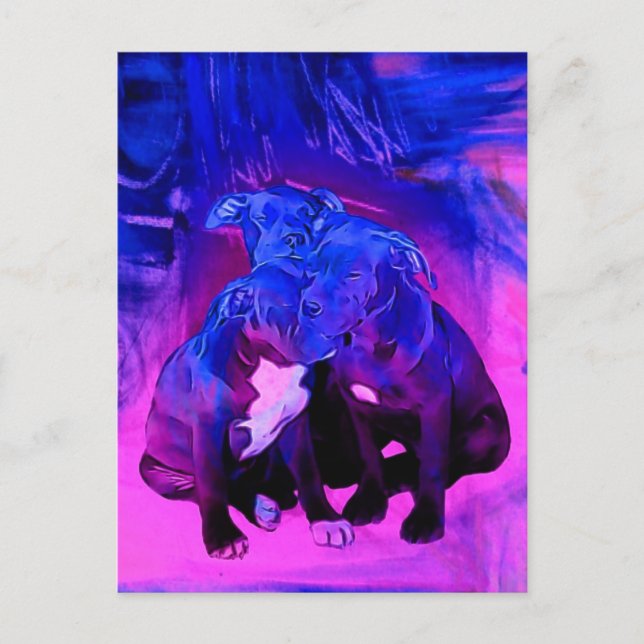 Cartão Postal Esperança da fé & caridade, cães abusados do (Frente)