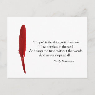 Cartão Postal Esperança de citação motivacional