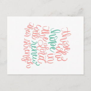 Cartão Postal Esperança no Cartaz do Senhor