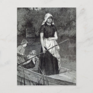 Cartão Postal Esperando pelo Pai, de "Hora de Leisure", 1888