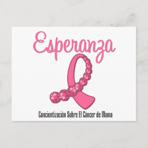 Cartão Postal Esperanza Liston Rosa - Cancer de Mama