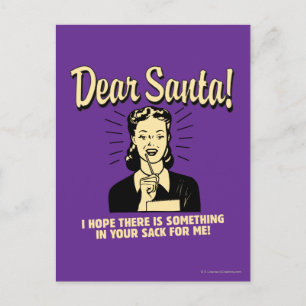 Cartão Postal Espero que haja algo na sua sacola para mim