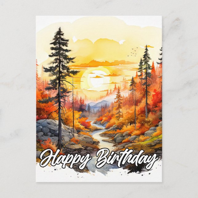 Cartão Postal Espero Que Tenha Um Aniversário Delicioso (Frente)