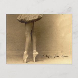 Cartão Postal Espero que você dança