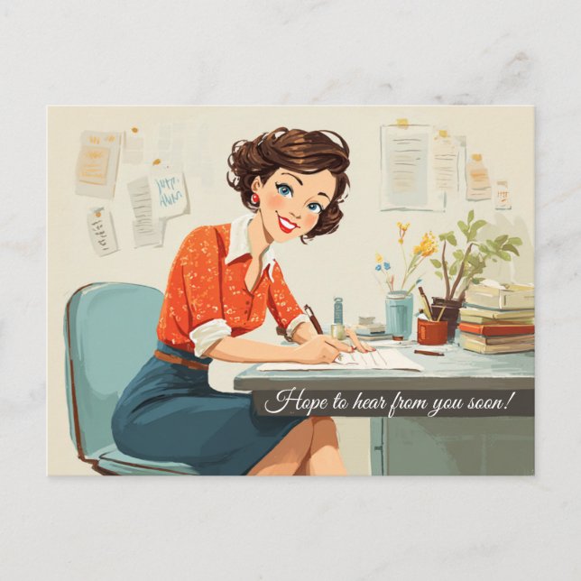 Cartão Postal Espero que você ouça em breve! (Frente)