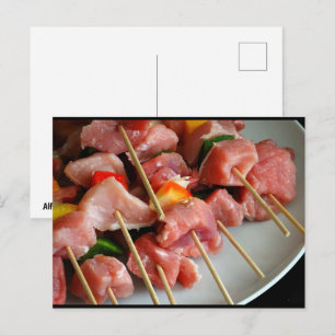 Cartão Postal Espetos de Pimenta de Porco