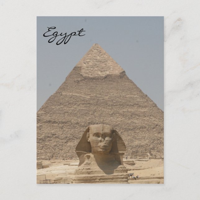 Cartão Postal esphinx khafre egypt (Frente)