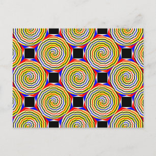 Cartão Postal Espirais amarelos de Kenneth Yoncich