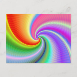 Cartão postal espiral colorido