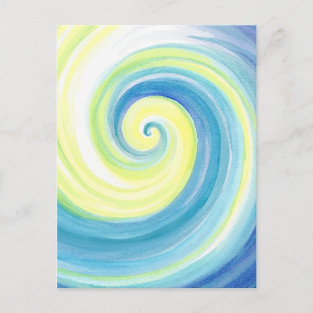 Cartão Postal Espiral, Cores de Água da Vedação (Frente)