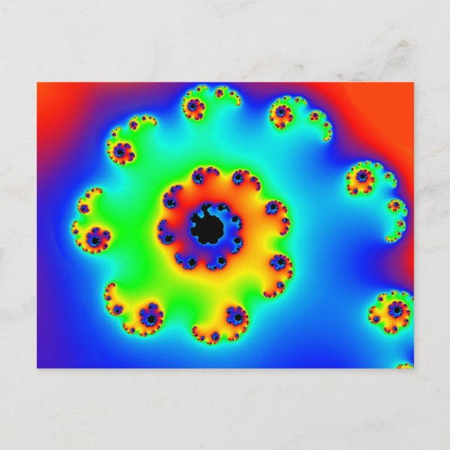 Cartão Postal Espiral da Flor 1 (Frente)