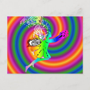 Cartão Postal espiral de fada
