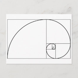 Cartão Postal Espiral de Fibonacci Proporção Áurea