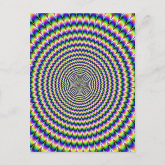CARTÃO POSTAL ESPIRAL PSIQUEDÉLICO. (Frente)