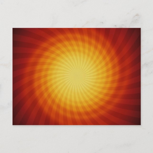 Cartão Postal Espiral Solar: Arte Abstrata: (Frente)