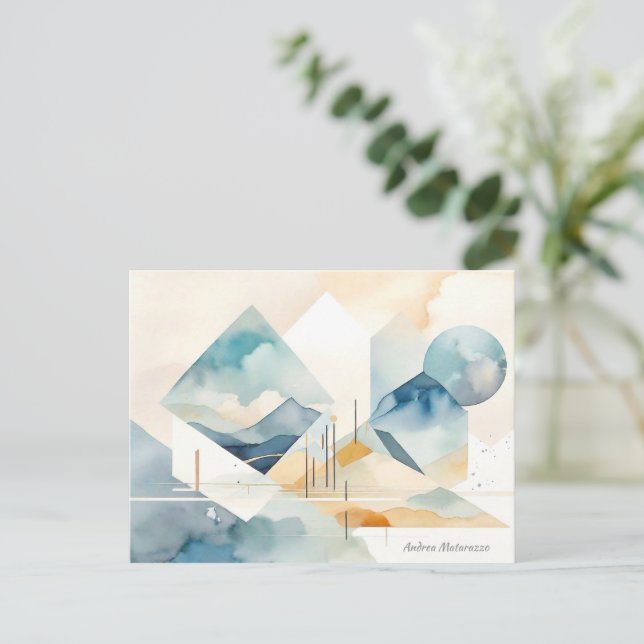 Cartão Postal Espírito abstrato (Em pé/Frente)