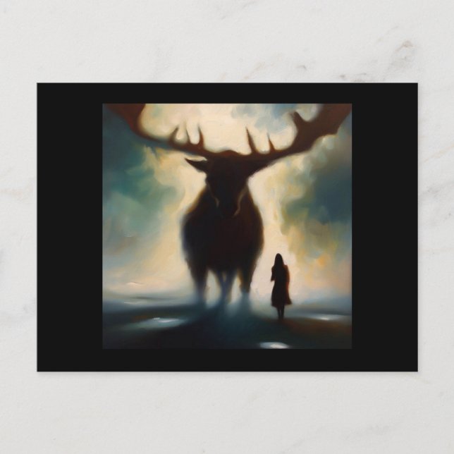 Cartão Postal Espírito Animal Moose 2 (Frente)