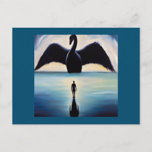 Cartão Postal Espírito Animal Negro Swan 1
