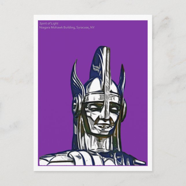 Cartão Postal Espírito de Luz, edifício Niagara Mohawk, Siracusa (Frente)
