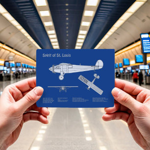 Cartão Postal Espírito de Rua. Louis - Planos de Aeronave Bluepr