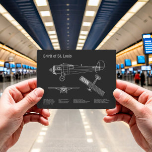 Cartão Postal Espírito de Rua. Louis - Planos de Aeronave Bluepr
